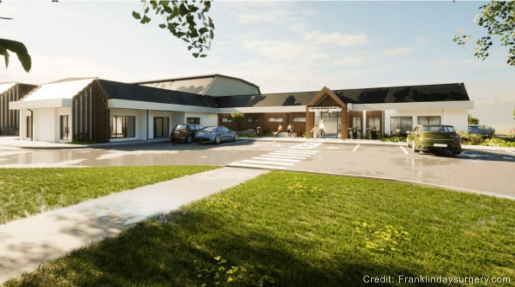 Exterior of Franklin Day Surgery in Pukekohe – modern medical facility where Halt Fire installed passive fire protection.