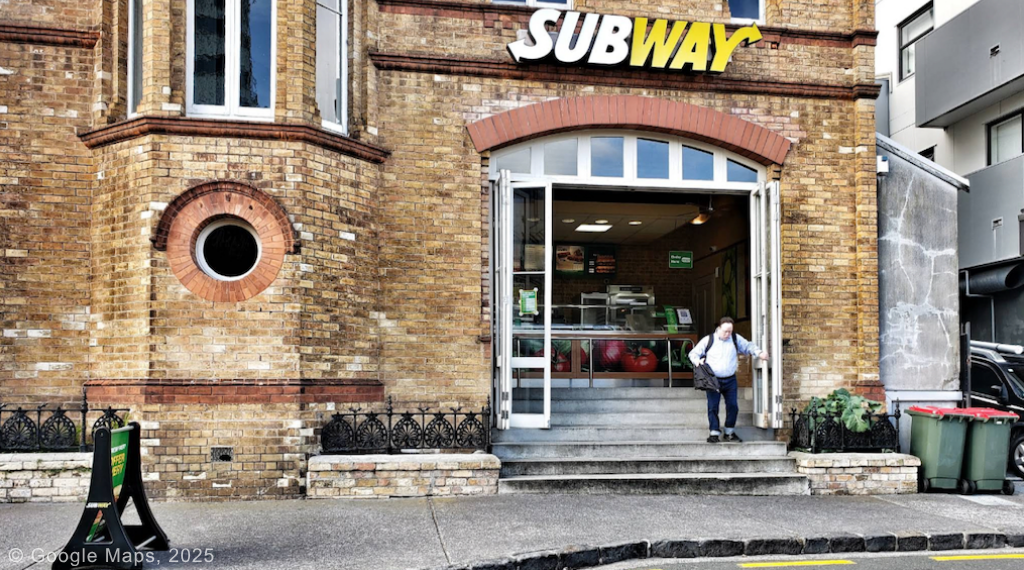 Exterior of the Subway Symonds Street tenancy building in Auckland where Halt Fire delivered passive fire protection during internal fit-out.